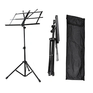 Metal Adjustable Sheet Music Stand Holder Folding Foldable WITH CARRY CASE BAG