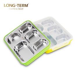 Japanese Stainless Steel Bento Lunch Box With Compartment