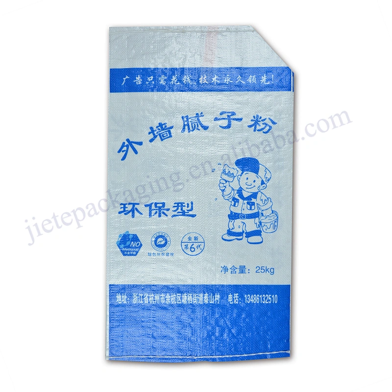 Wholesale moisture proof 25kg white plastic tile adhesive bag for wall putty,cement,mortar,lime,clay