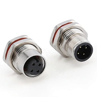 Waterproof Solder Type 3 4 5 8 12 Pin Panel Mount M8 M12 Connector