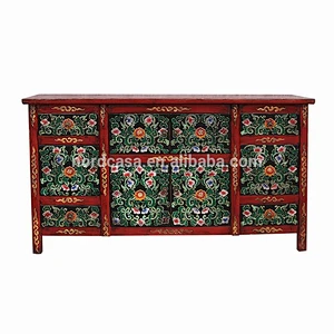 Chinese antique tibet cabinet