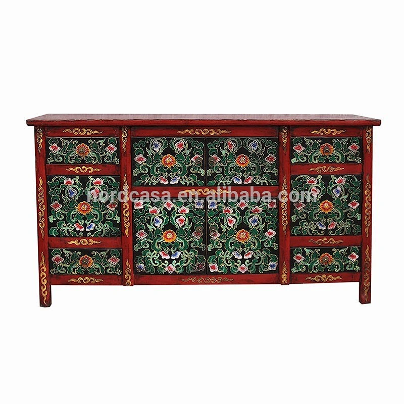 Chinese antique tibet cabinet