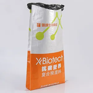 Top sale custom wholesale plastic pp woven feed bag packaging 10kg