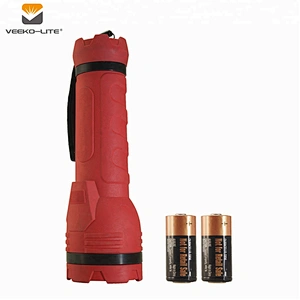 50 lumens Rubber LED Flashlight Red Fashion 2018 2D Torch
