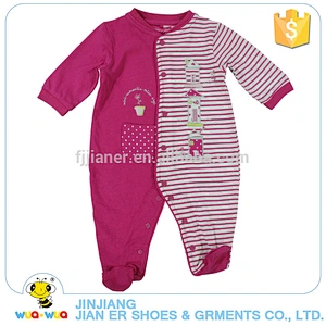 Custom design cotton soft boutique knitted infant girl rompers