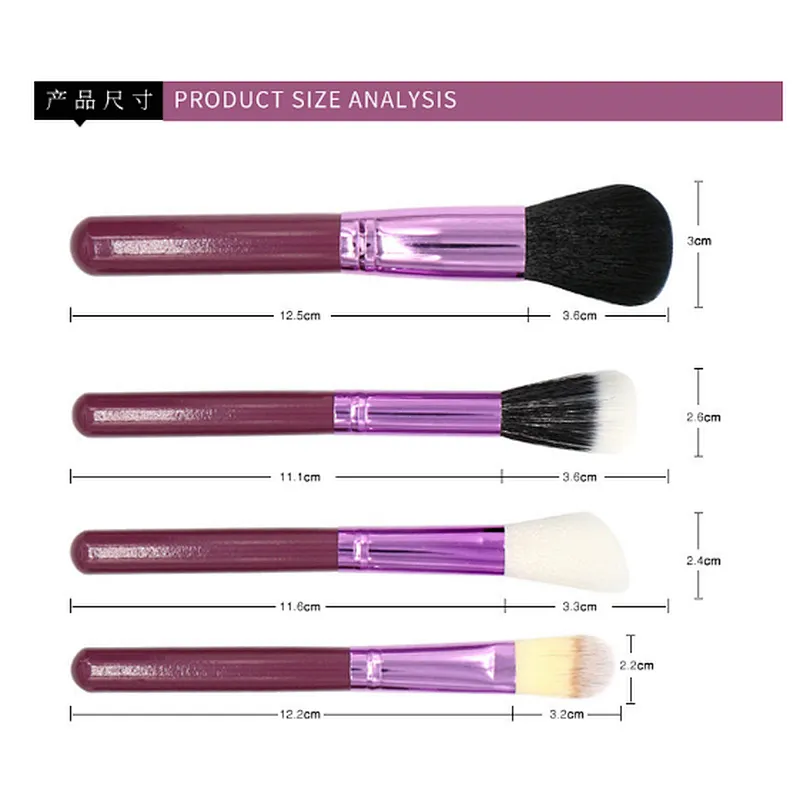 portable 12 Pieces pu Barrel Makeup Brushes Set With color Bag Professional Brushes For Makeup