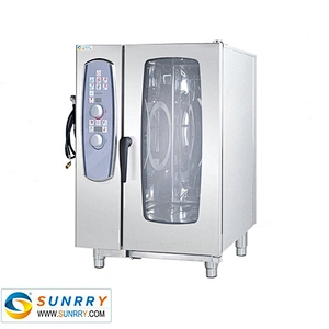 Simple operation and high working efficiency 10-tray commercial combi oven