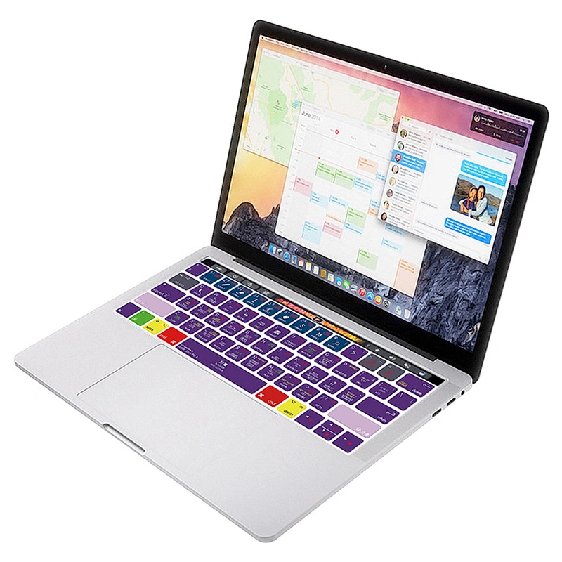 Hot Sale logic pro x shortcuts keypad skin OEM TPU Keyboard Covers shortcuts keyboard skin for macbook pro touch cover