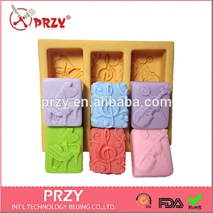 Wholesale music notes silicone soap mold
