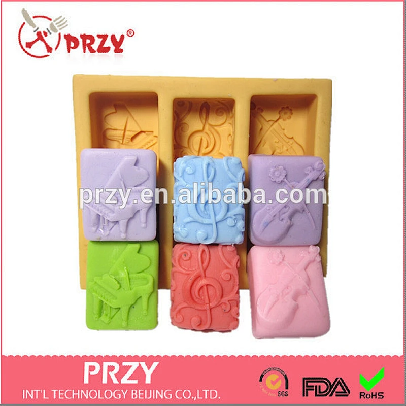 Wholesale music notes silicone soap mold