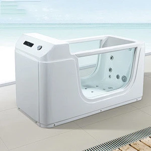 China factory acrylic Transparent Glass Bathtub Whirlpool Massage Bathtub