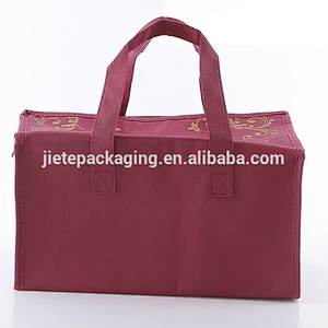 pp non woven keep warm shopping bag with zipper