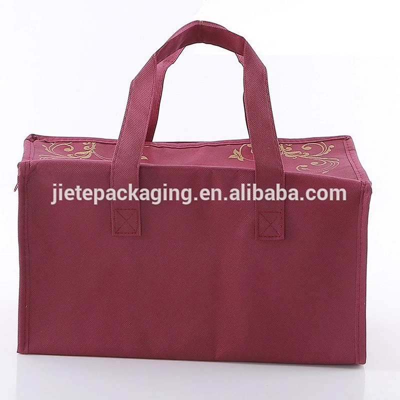 pp non woven keep warm shopping bag with zipper
