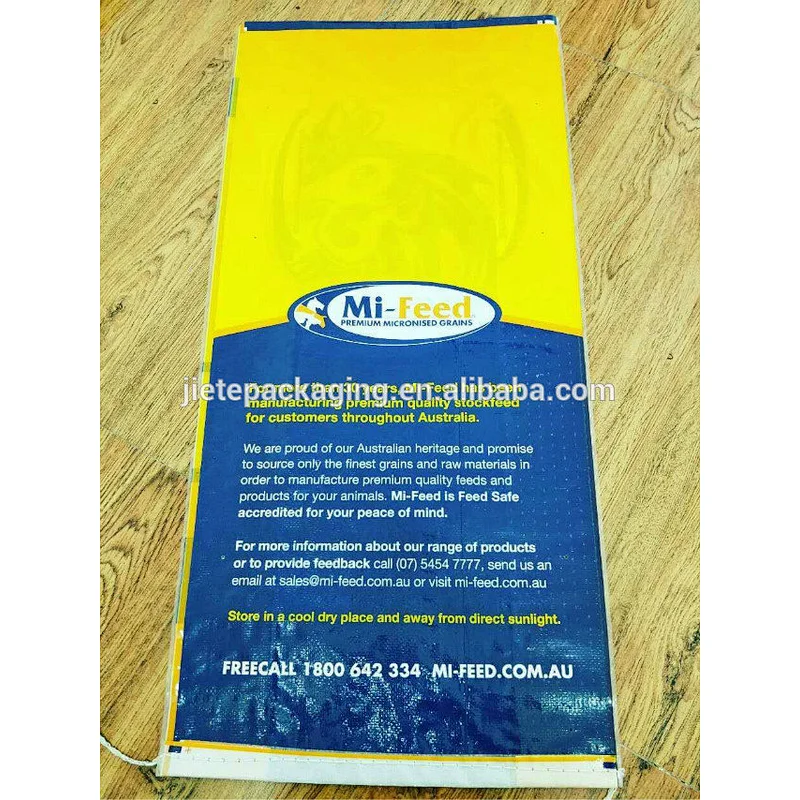 High quality 20kg bopp laminated pp woven feed bag for packing animal food