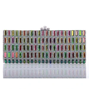 Hot sale shiny crystals decoration evening bag bridal clutch bag