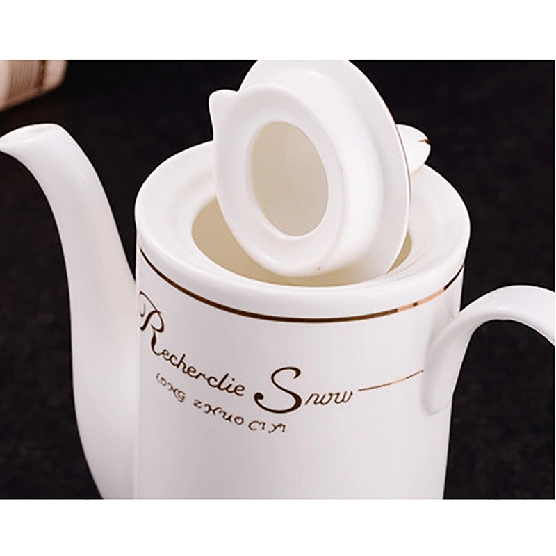 Wholesale in-stock Ceramic Coffee Pot Set 15 pcs European Style Coffee Cup Set Home Gift Luxury Coffee Kettle Set
