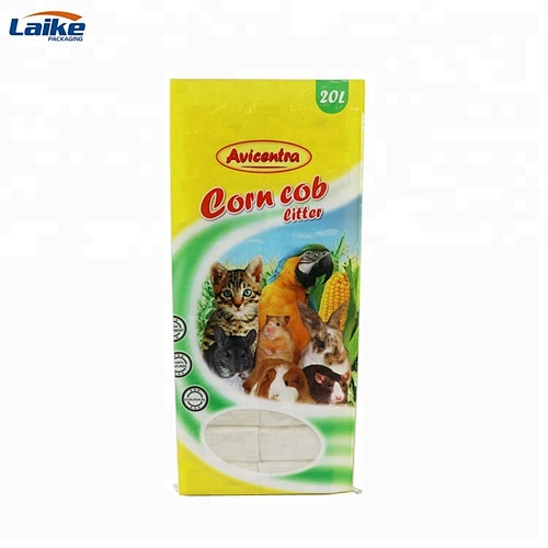 Bopp laminated 20lb 50lb pp woven animal feed packaging bag for cat food  chicken feed  dog food