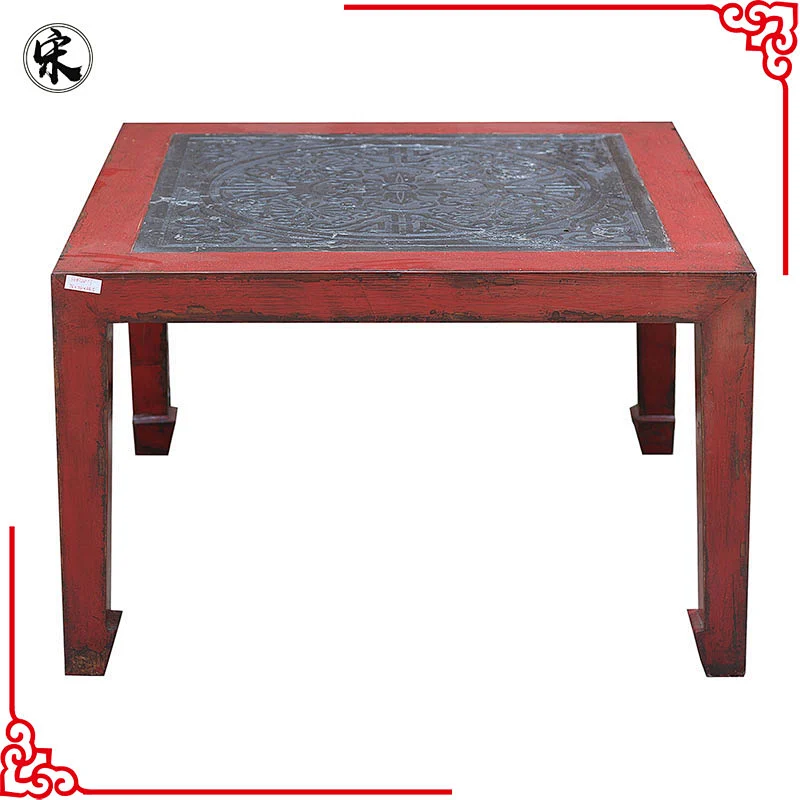 chinese solid wood pine lacquer coffee table furniture