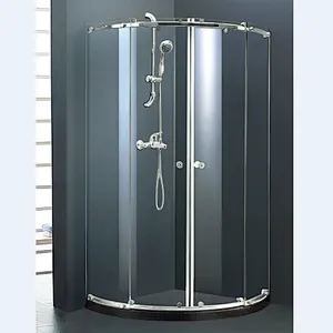 2 Sided Tempered Glass Circular Shower Enclosure