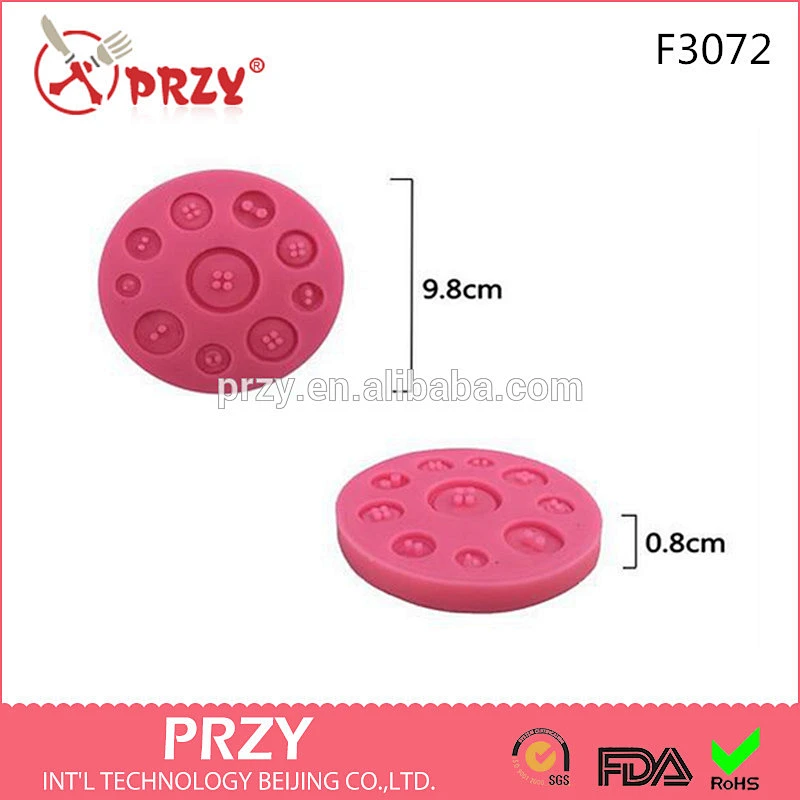 F3072 PRZY Button tools DIY chocolate fondant cake decoration epoxy resin light clay baking tools silicone mold