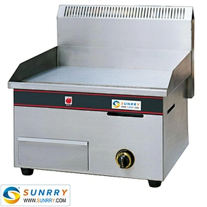 All flat stainless steel countertop flat plate gas grill bbq griddle with CE