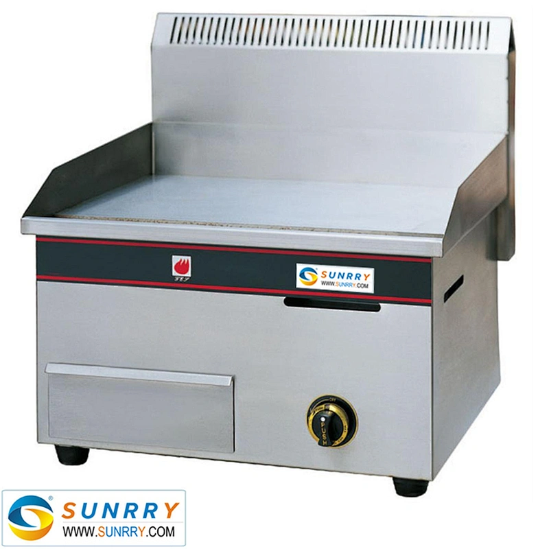 All flat stainless steel countertop flat plate gas grill bbq griddle with CE