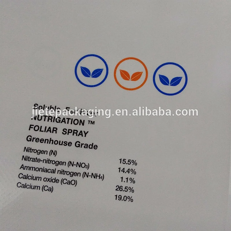 25kg plastic stand up block bottom BOPP cement bag with small air hole for tile adhesive,lime
