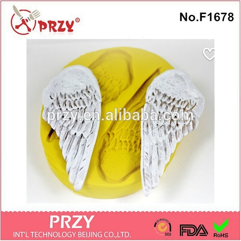 2015 hotsale Xtra Large Angel Wings fondant silicone cake mold