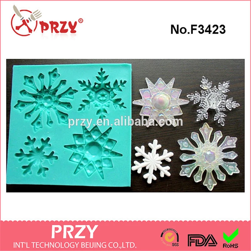 F3423 SNOWFLAKES FROZEN cake decorating fondant mold silicone molds
