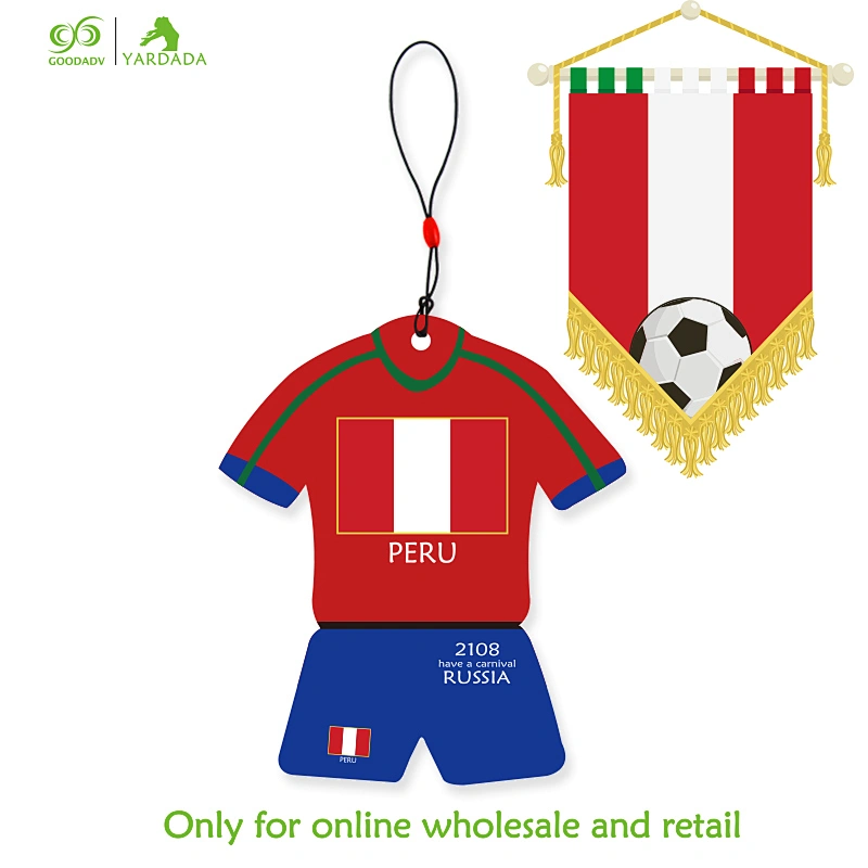 Peru hot sale air freshener, New World Cup shirt shape, a variety of flavors,welcome to order