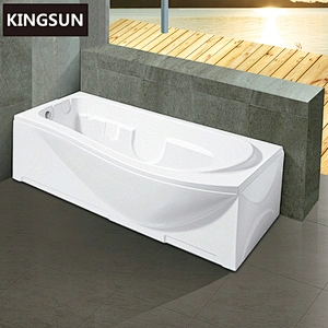 K-3307 Without Shower Corner Drain Acrylic Double Deep Two Apron Bath Tub