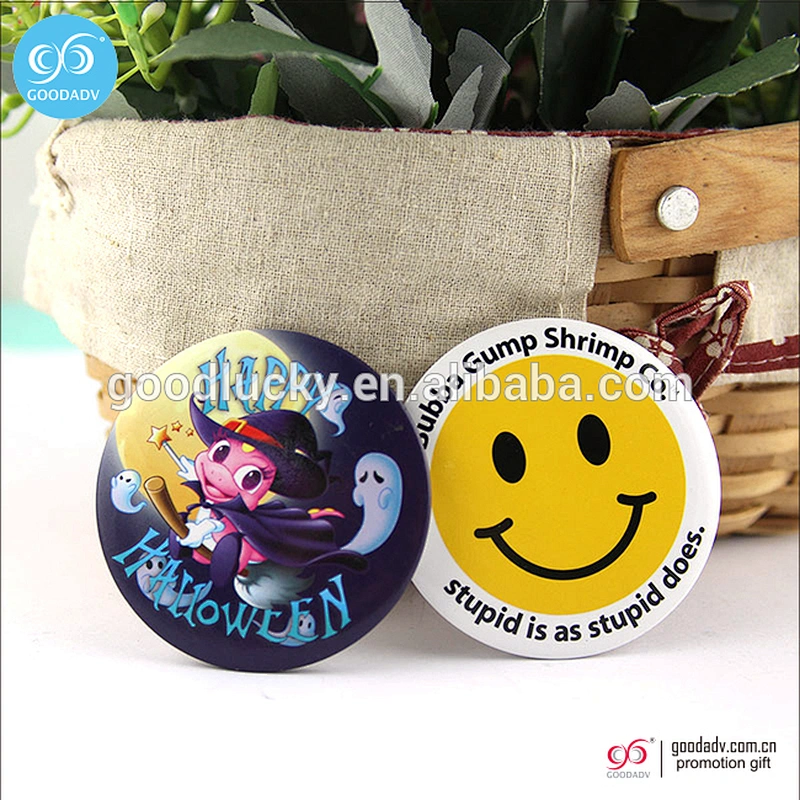 Fashion High Quality mirror tin button/round makeup mirror