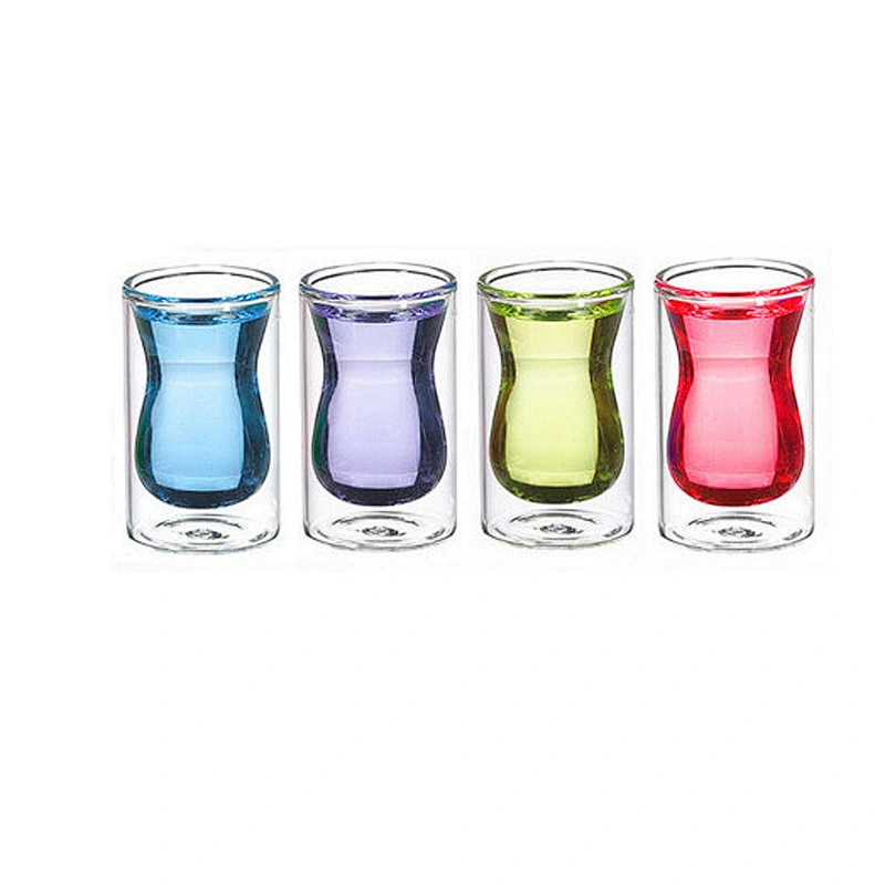 Turkish style double layer high borosilicate funny glass cup