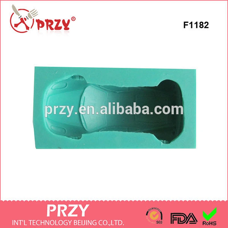 F1182 car shape fondant silicone mold car cake decoration silicone mold car silicone mold