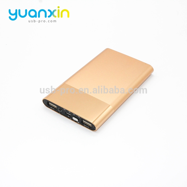 6000mah gold silver gray and red Color Metal Mini Mobile Power Bank