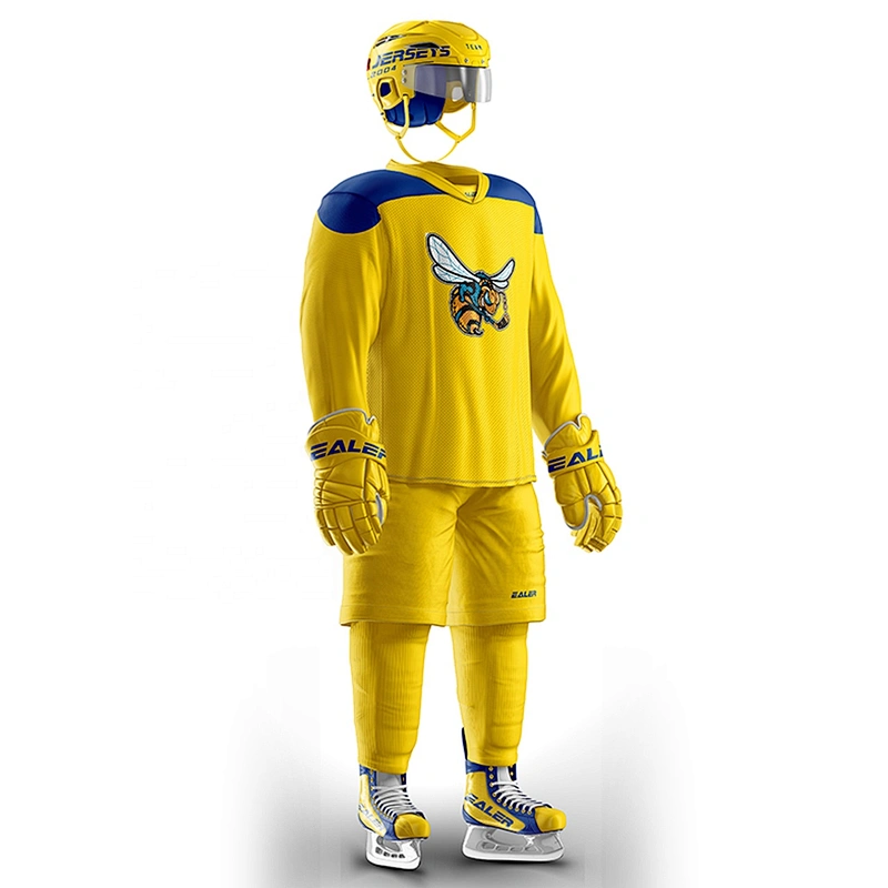 Design custom Hockey Jerseywith sewn tackle twill logo