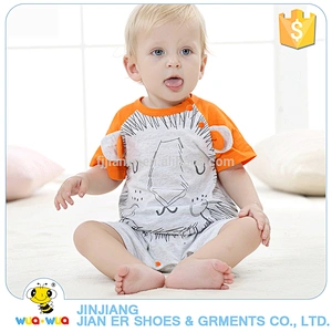 Newest toddler baby boy 100% cotton soft romper set