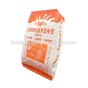 BOPP laminated and printed putty powder PP woven valve bag, valve port bag easy filling