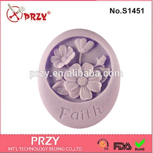 3d Flower design silicone soap mold/DIY decorative soap mold