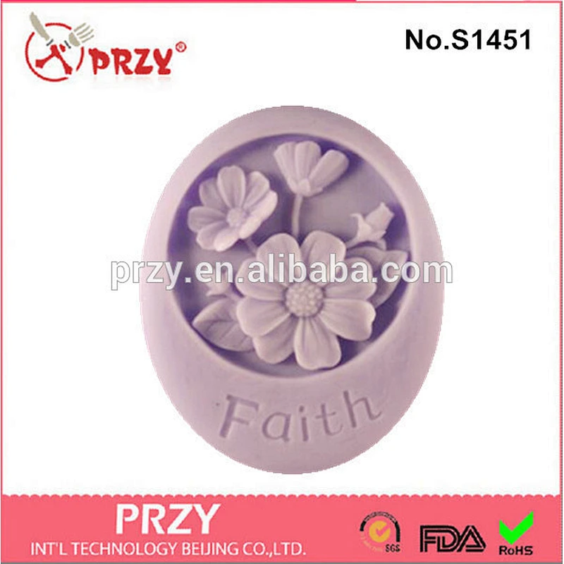 3d Flower design silicone soap mold/DIY decorative soap mold