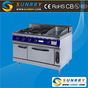 Universal lpg gas stove gas range with burners and griddle (SUNRRY SY-GB700GA)