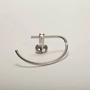 Hotel Half-round Design Chrome Finish Solid Brass Carved Unique Bath Towel Rings