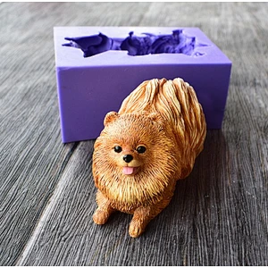 Cute puppy silicone mold plaster aroma candle handmade soap silicone mold