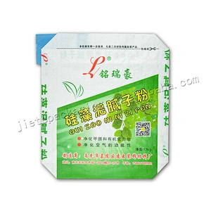 17kg stand up pp woven cement packaging bag for diatom ooze,tiel adhesive,wall putty powder