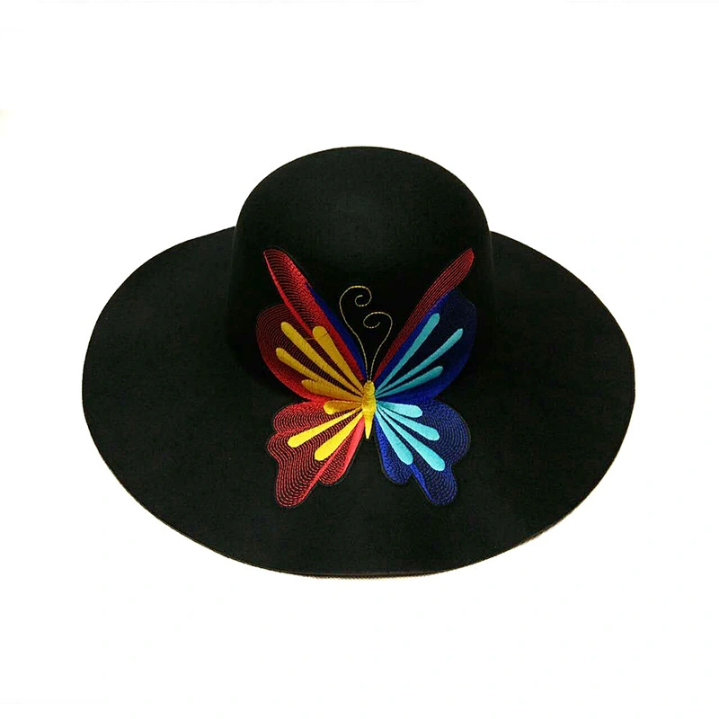 Winter Wool Felt Fedora Hat Womens Fedoras Cap Ladies Spring Trilby Caps Lady Fall Wide Brim Felt Hats