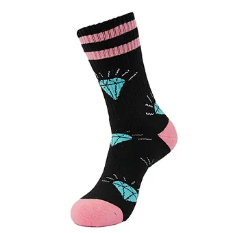 Custom Men's Design Athletic Fashion Design Athletic  Cartoon Jacquard Cotton Sport Skat Socks Custom Wholesale