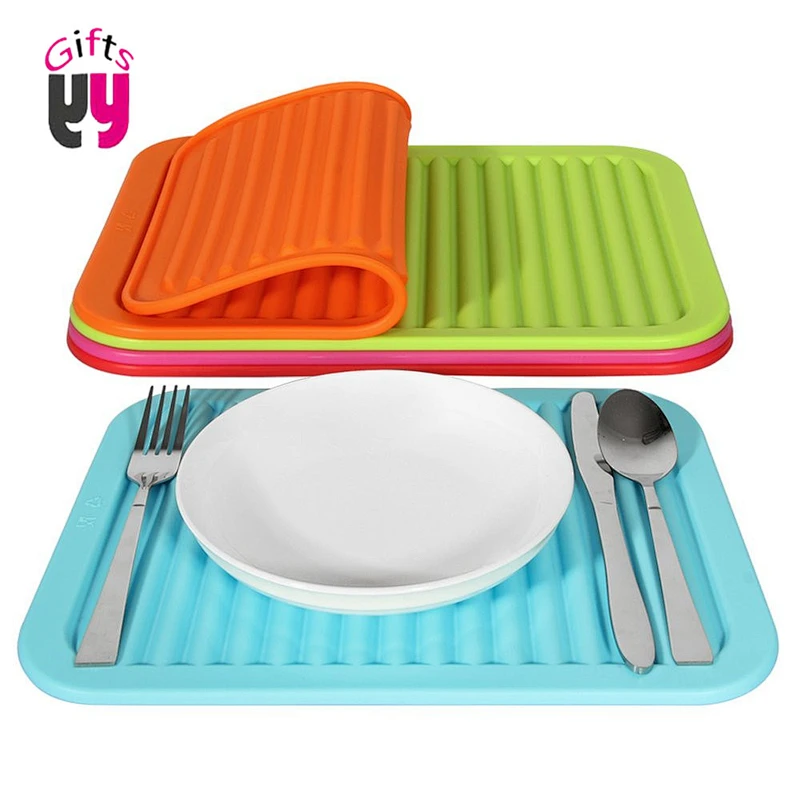 rectangle washable silicon placemat for kids