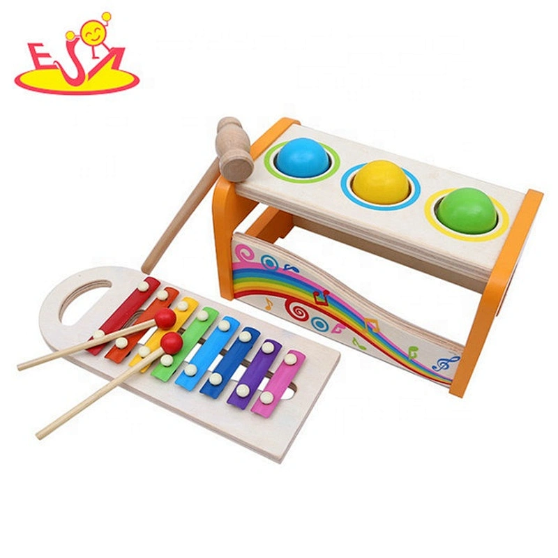 2018 High quality intelligent wooden hammer toy for baby W07C078