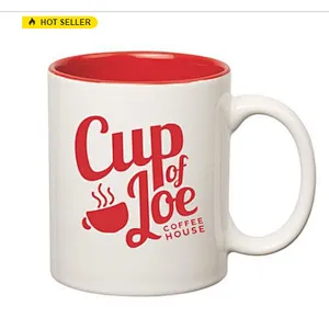 Popular promotional Logo Mini Two Tone Ceramic Custom Coffee Mugs