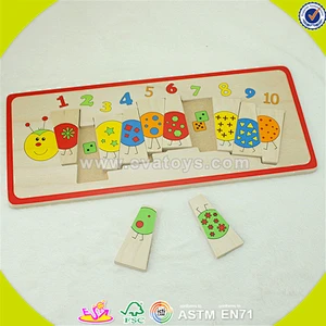 wholesale hot kids wooden puzzle toy interesting baby wooden caterpillar shape puzzle toy nice baby puzzle toy W14L019